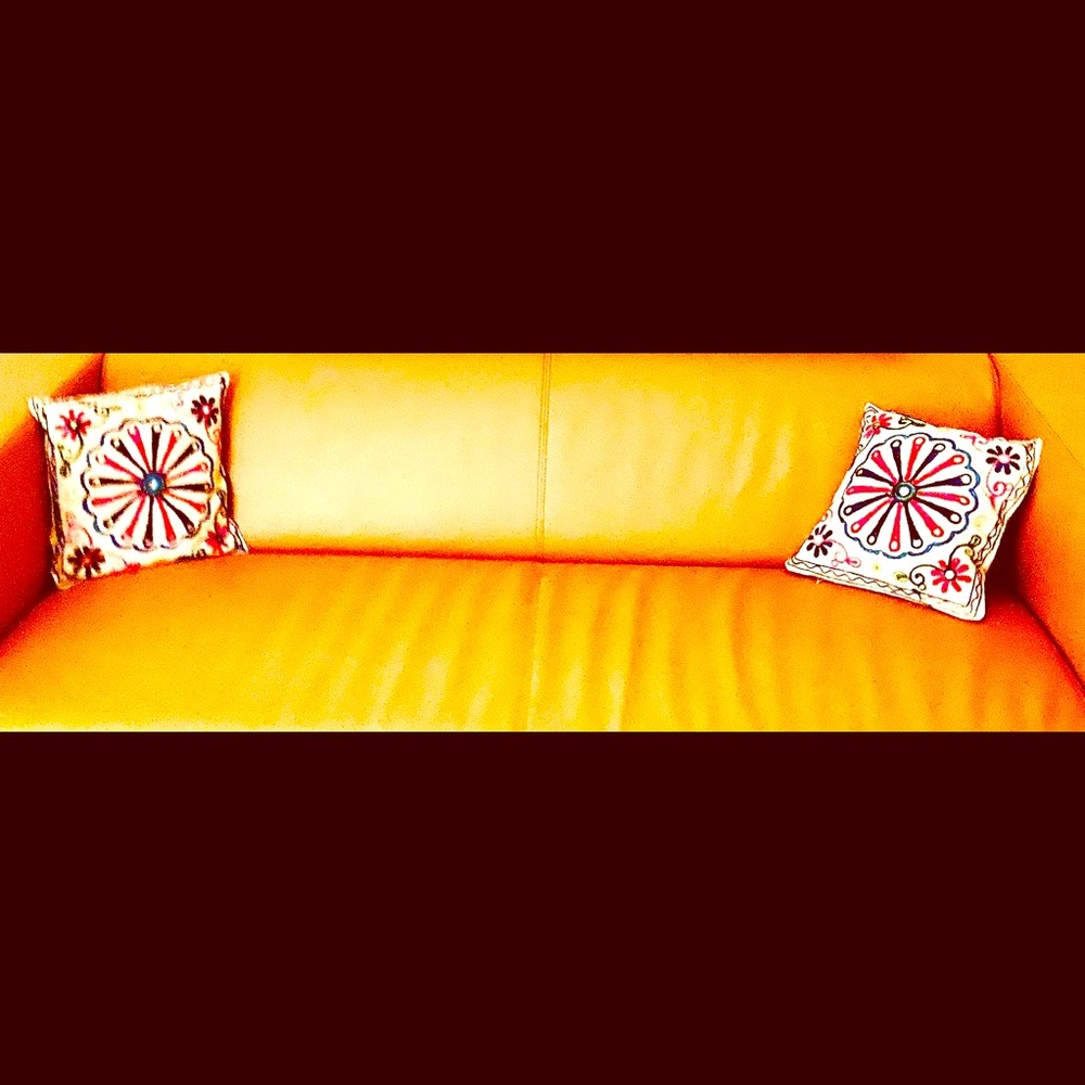 Hand embroidered cotton cushion cover! Indiandecor